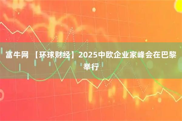 富牛网 【环球财经】2025中欧企业家峰会在巴黎举行