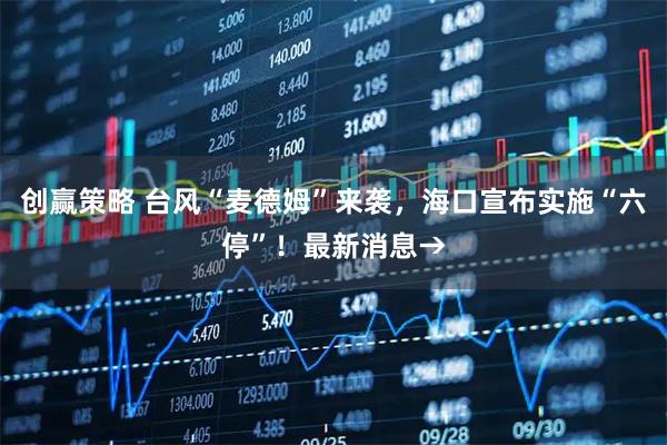 创赢策略 台风“麦德姆”来袭，海口宣布实施“六停”！最新消息→